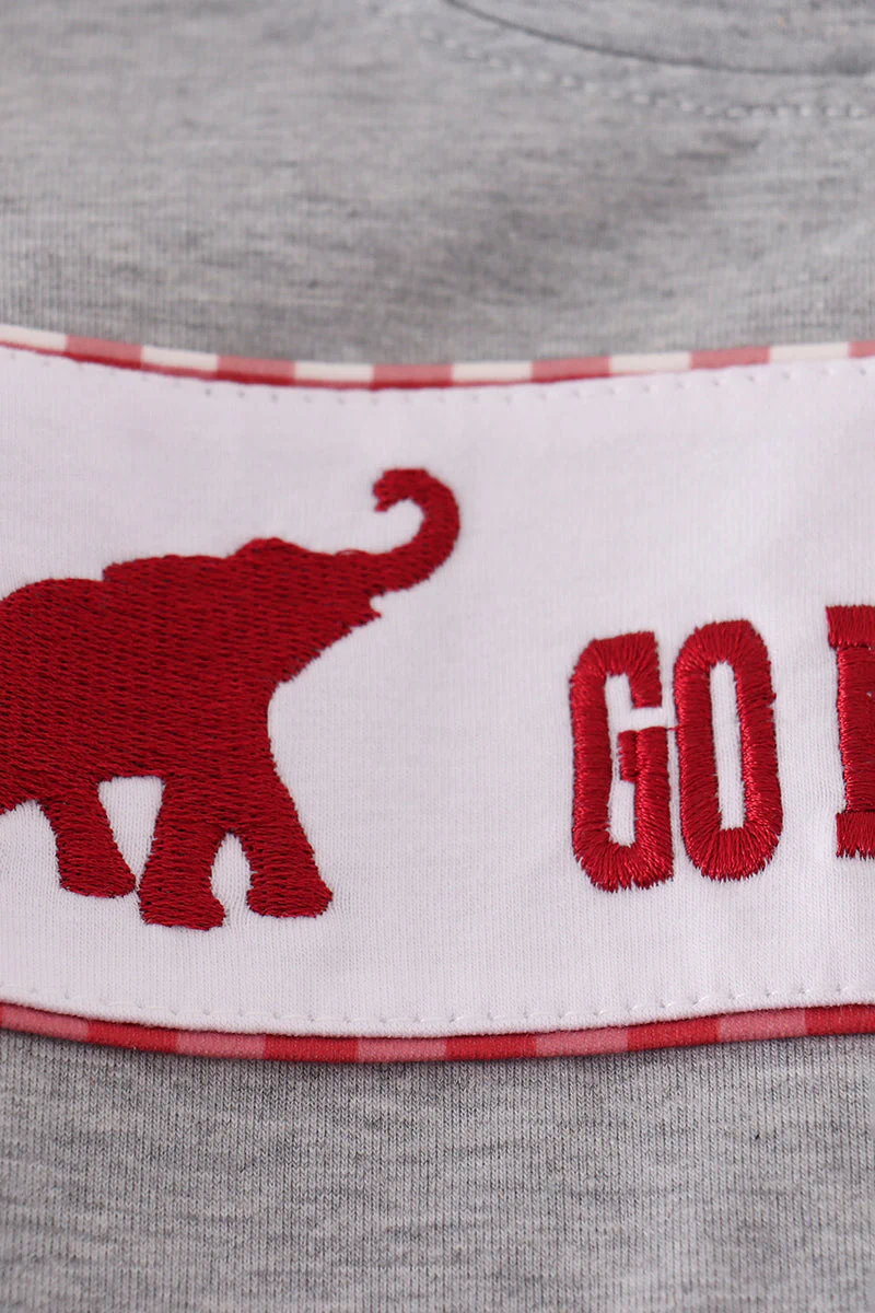 Alabama embroidery gingham pants set - Image 2