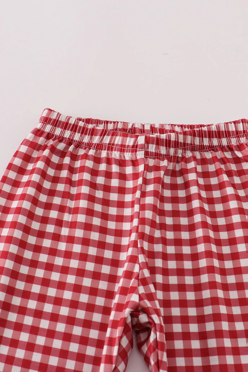 Alabama embroidery gingham pants set - Image 3