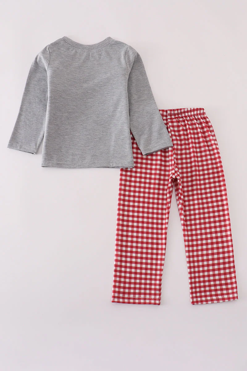 Alabama embroidery gingham pants set - Image 6