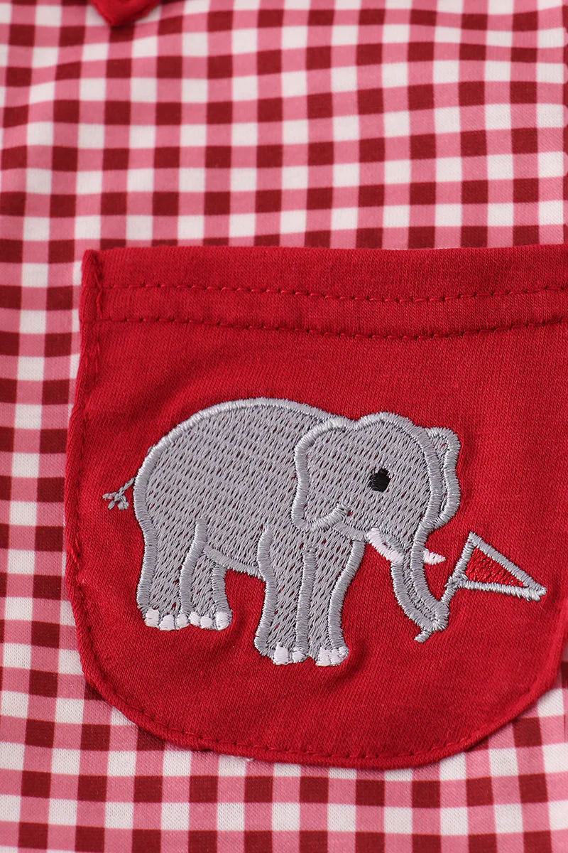 Alabama roll tide elephant embroidery button down shirt - Image 2