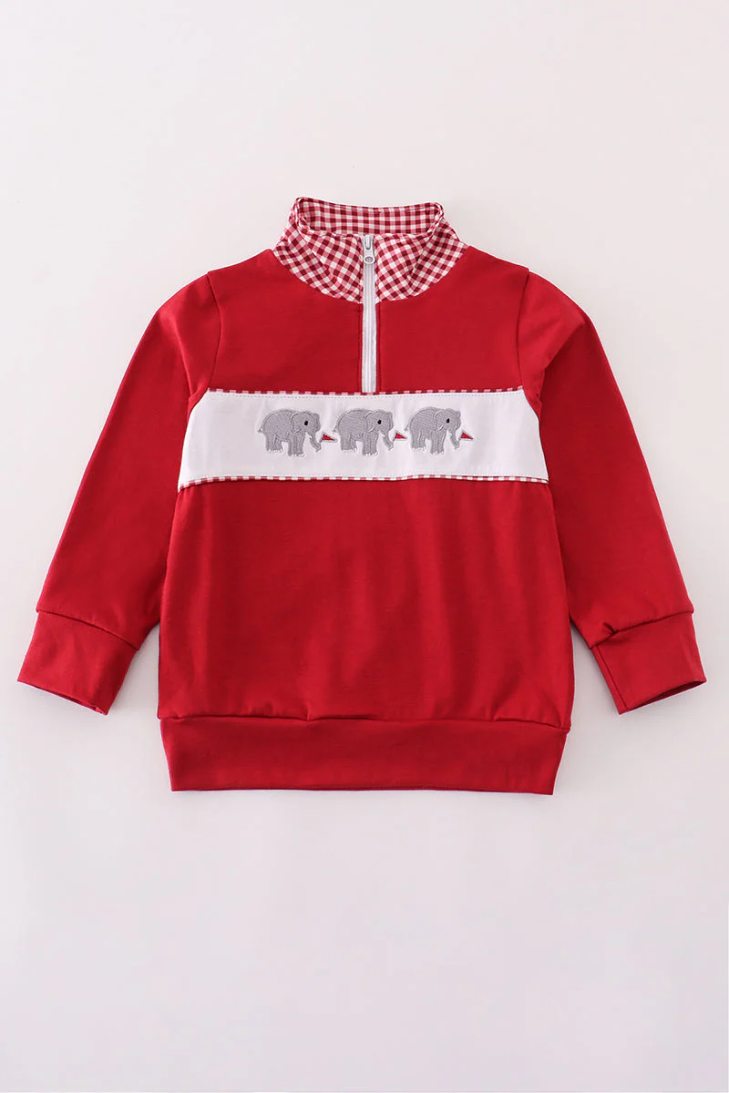 Alabama roll tide elephant embroidery pullover