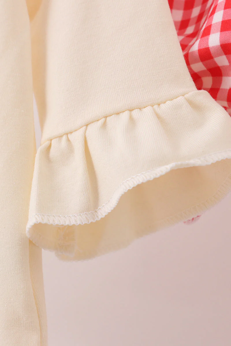 Beige reindeer sequin bloomer set - Image 3