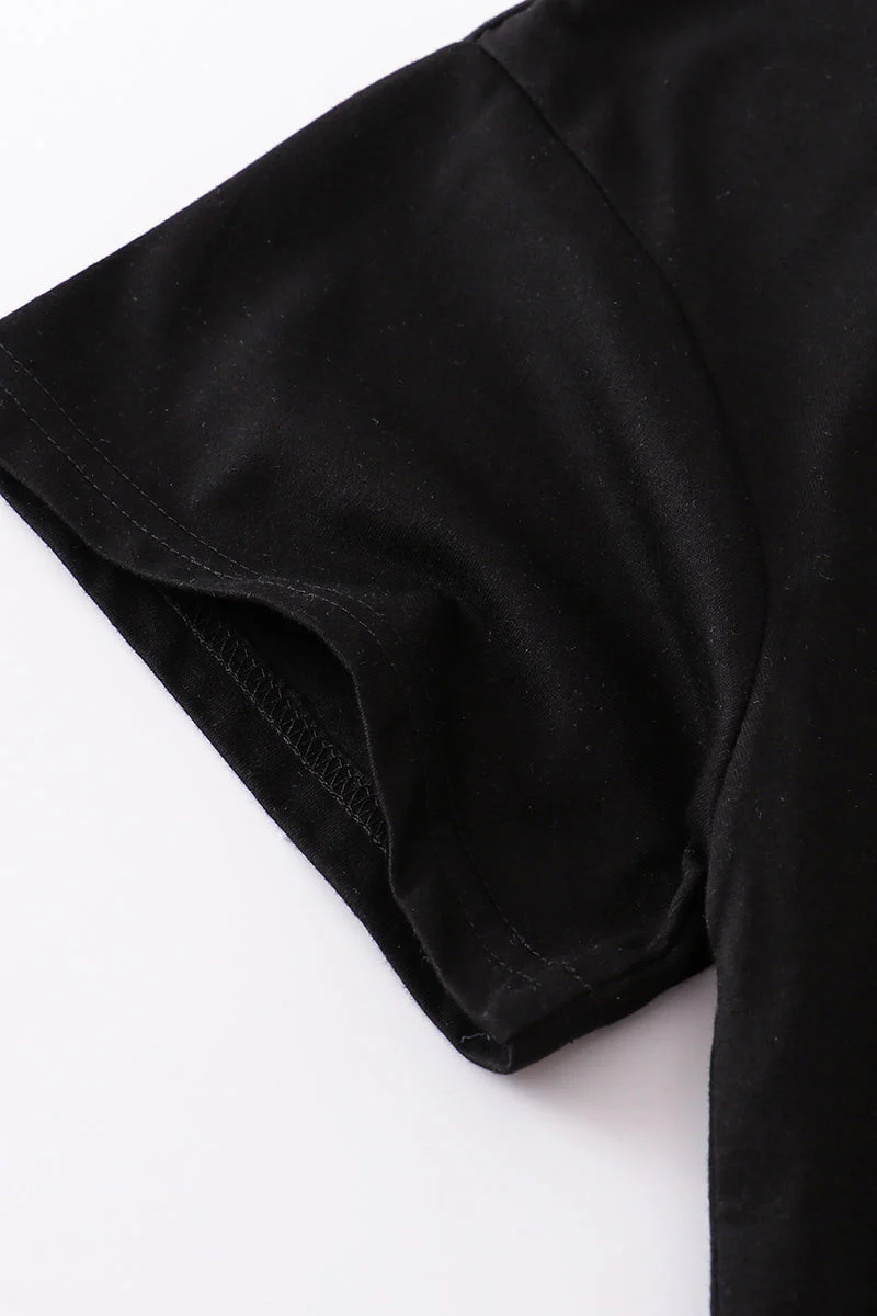 Premium Black basic T-shirt Kids and adult - Image 9
