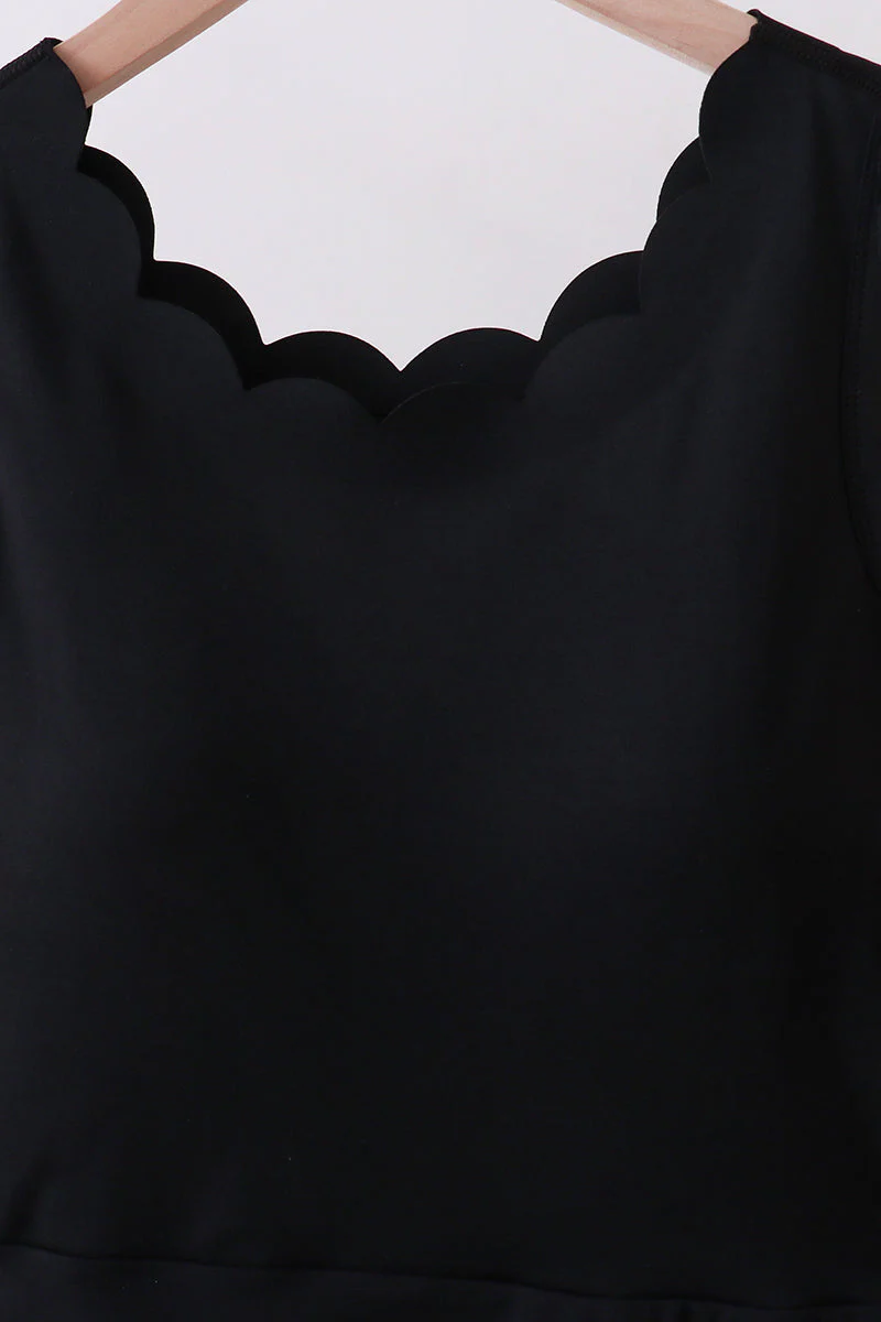 Black scalloped active mom&me dress - Image 8