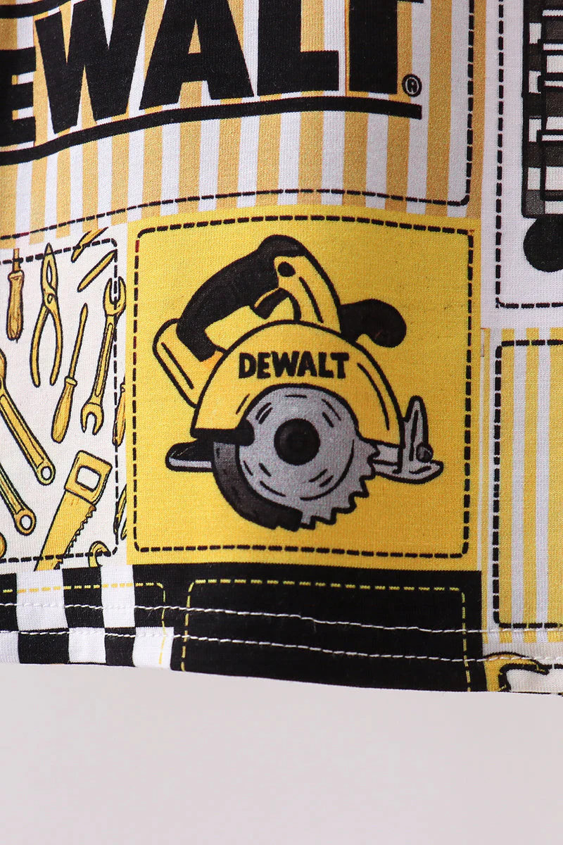 Black Yellow Tool Bamboo Pajama Set - Image 3