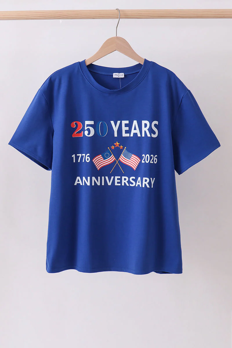 Blue 250 Years flag family top - Image 12