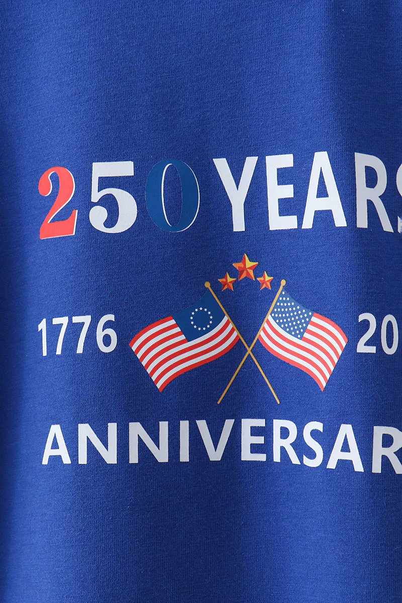 Blue 250 Years flag family top - Image 8