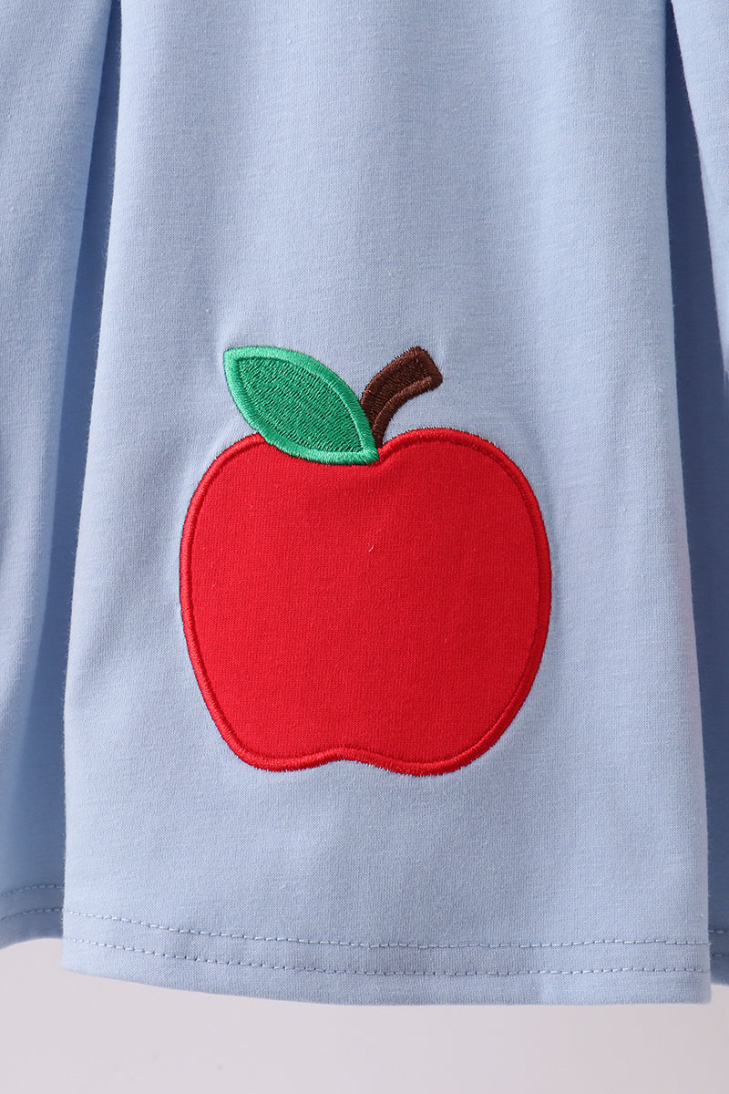 Blue Apple Appliqué Ruffle Set - Image 2