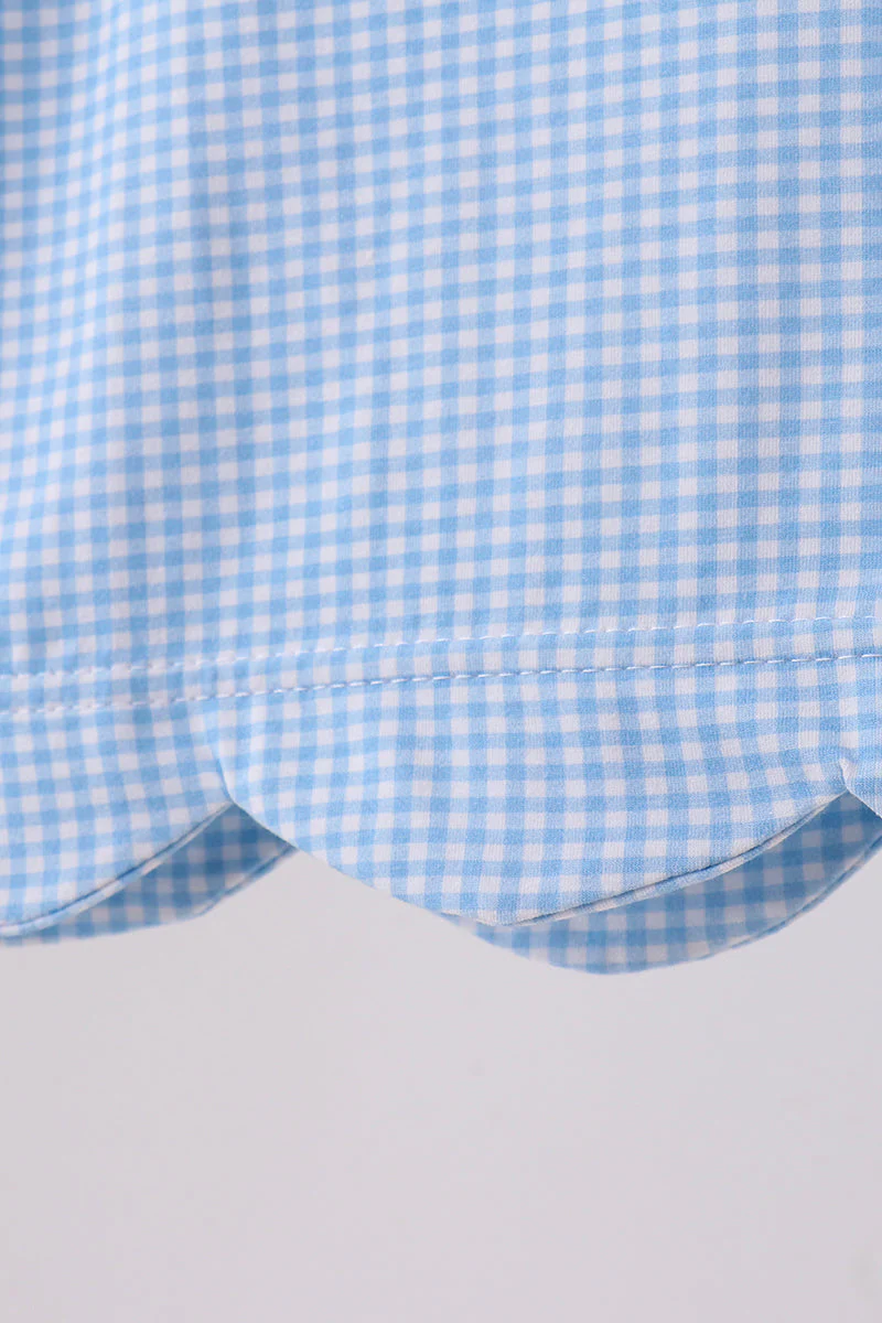 Blue Apple Scalloped Dress - Image 4