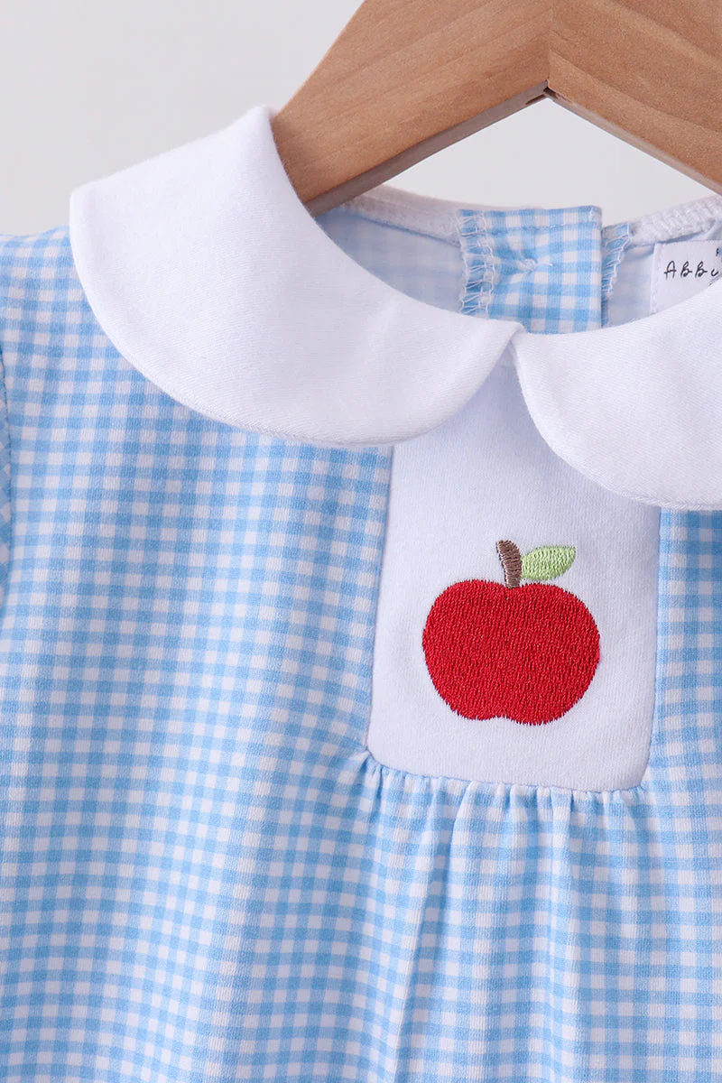 Blue Apple Smocked Bloomer Set - Image 3