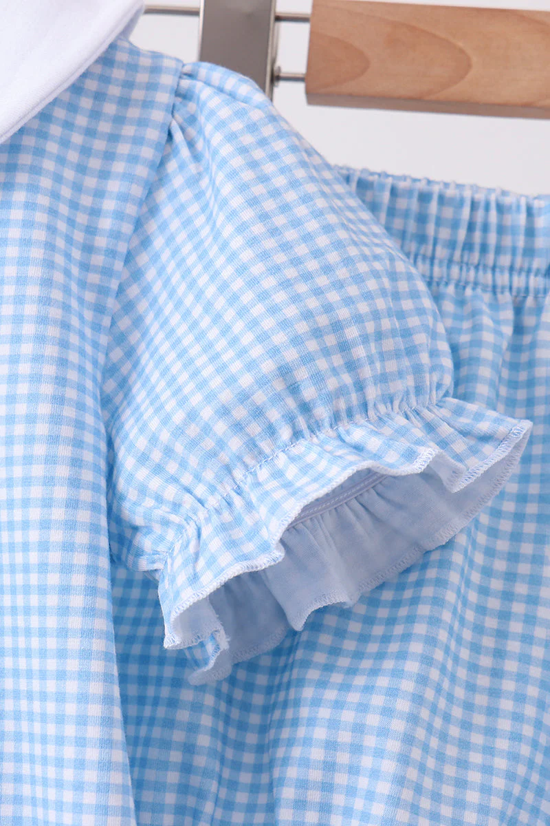 Blue Apple Smocked Bloomer Set - Image 5