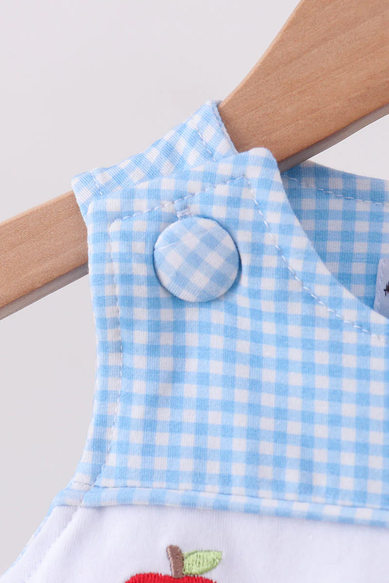 Blue Apple Smocked Bubble - Image 2