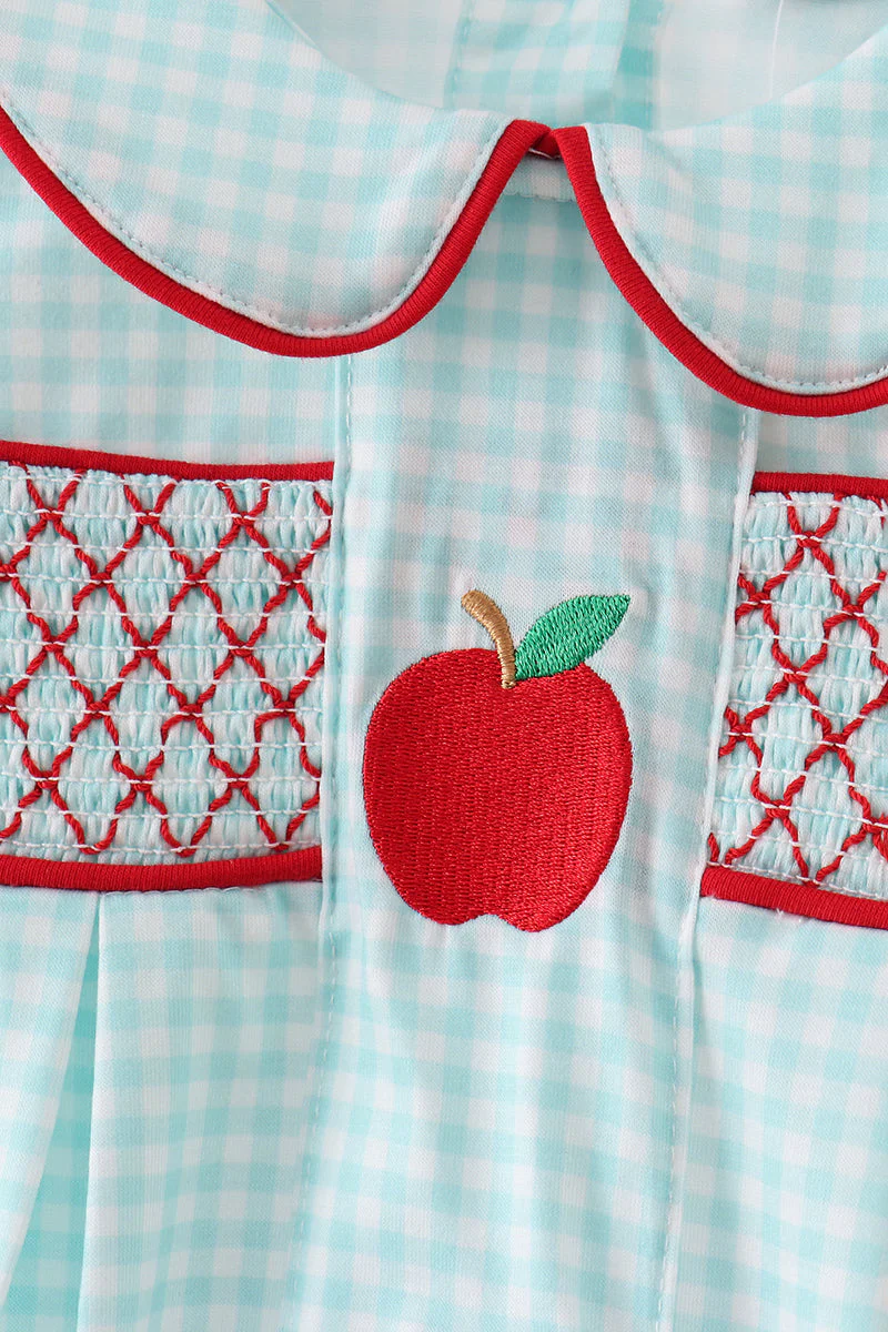 Blue Apple Smocked Bubble - Image 3