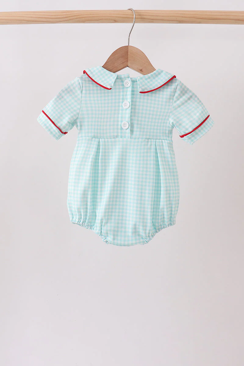 Blue Apple Smocked Bubble - Image 6