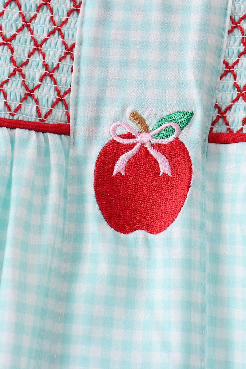Blue Apple Smocked Dress - Image 3
