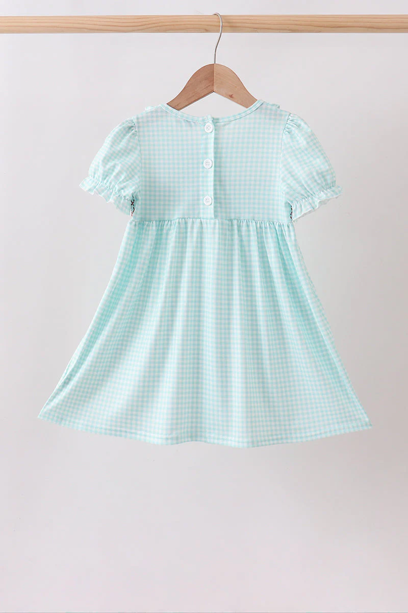 Blue Apple Smocked Dress - Image 5