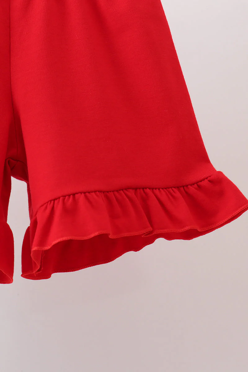 Blue Apple Smocked Ruffle Shorts Set - Image 3