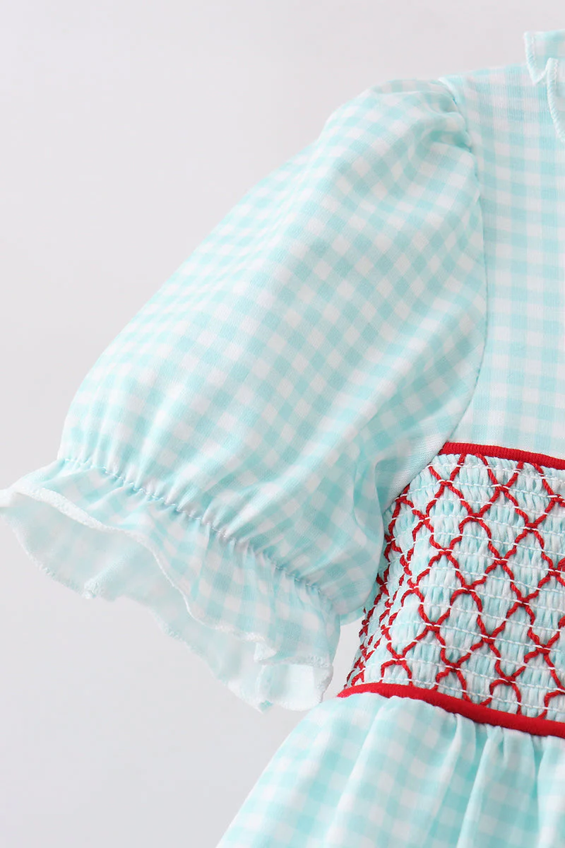 Blue Apple Smocked Ruffle Shorts Set - Image 4