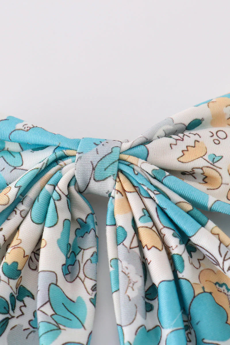Blue aqua meadow girl sailor bow - Image 2