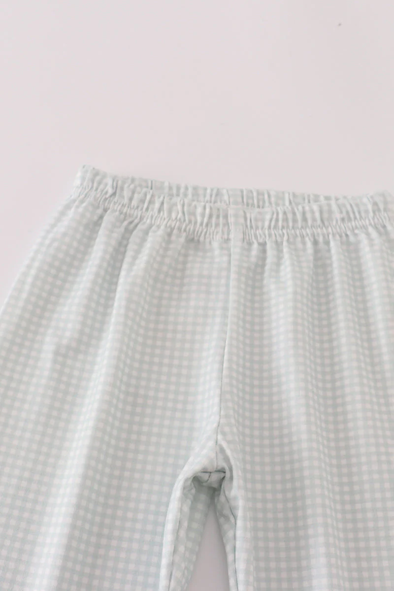 Blue boots embroidery pants set - Image 3