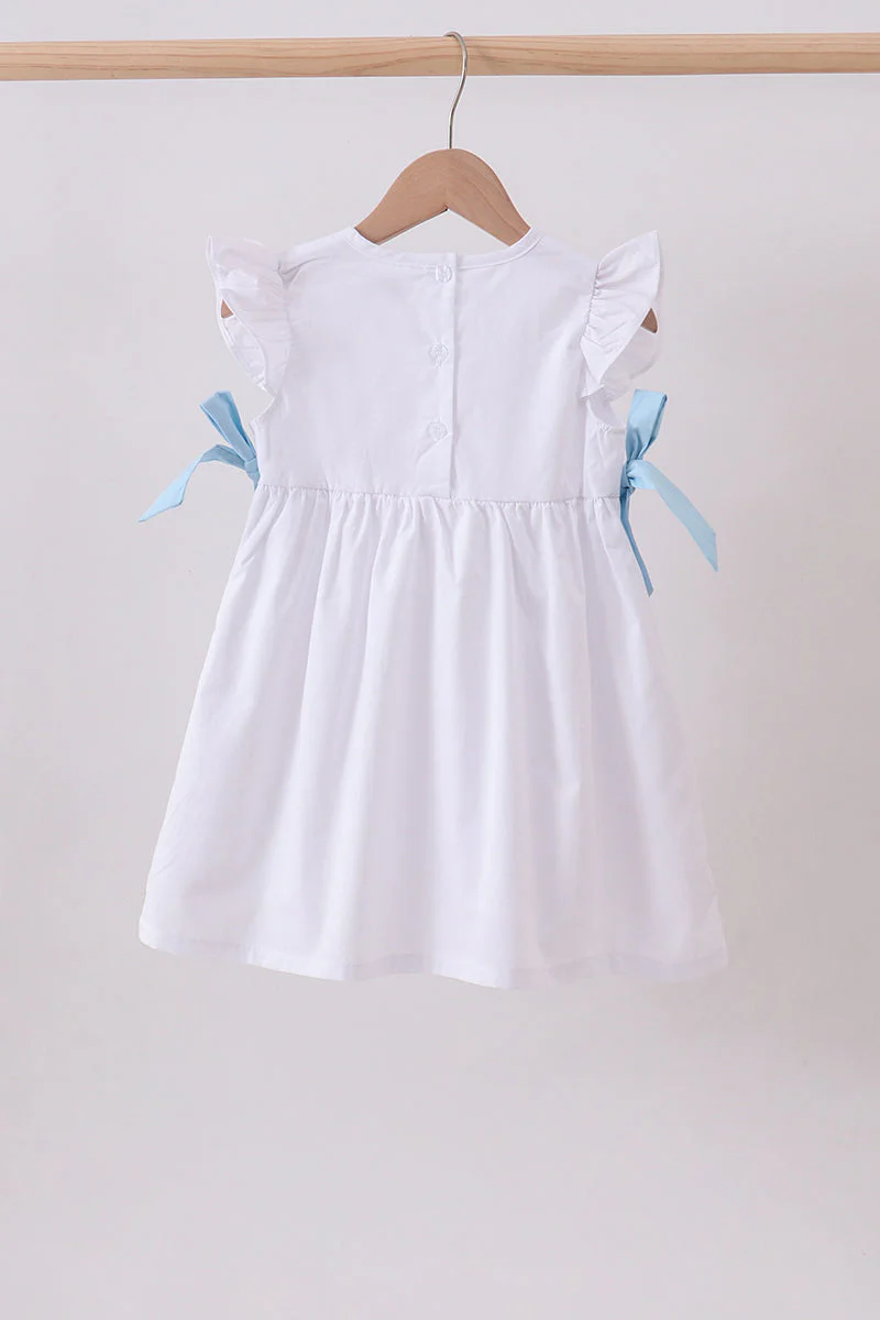 Blue bow ruffle dress - Image 3