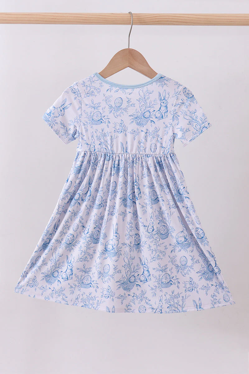 Blue bunny egg bamboo dress - Image 5