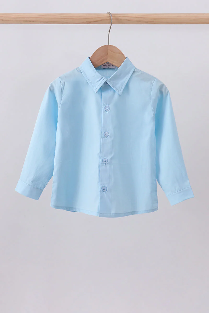Blue button down shirt