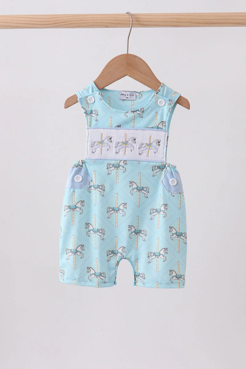 Blue carousel smocked jonjon