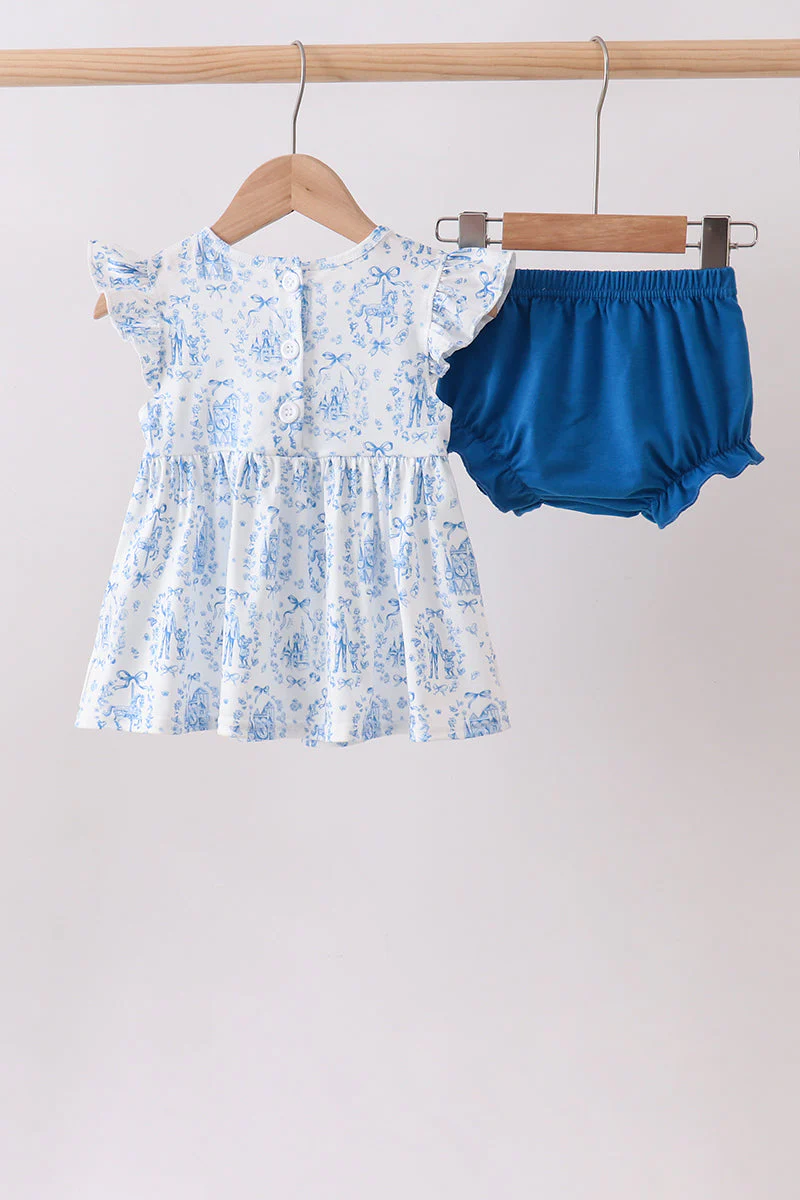 Blue Castle Smocked Ruffle Bloomer Set - Image 3