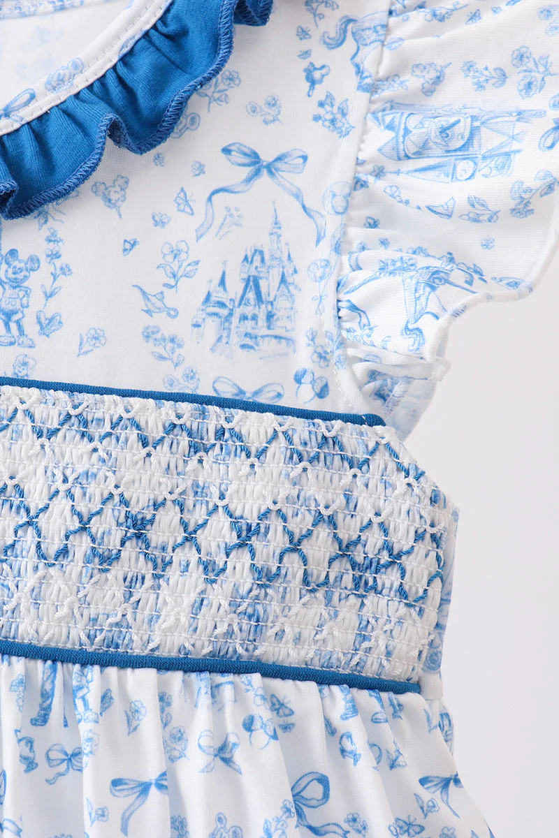 Blue Castle Smocked Ruffle Dress - Image 3