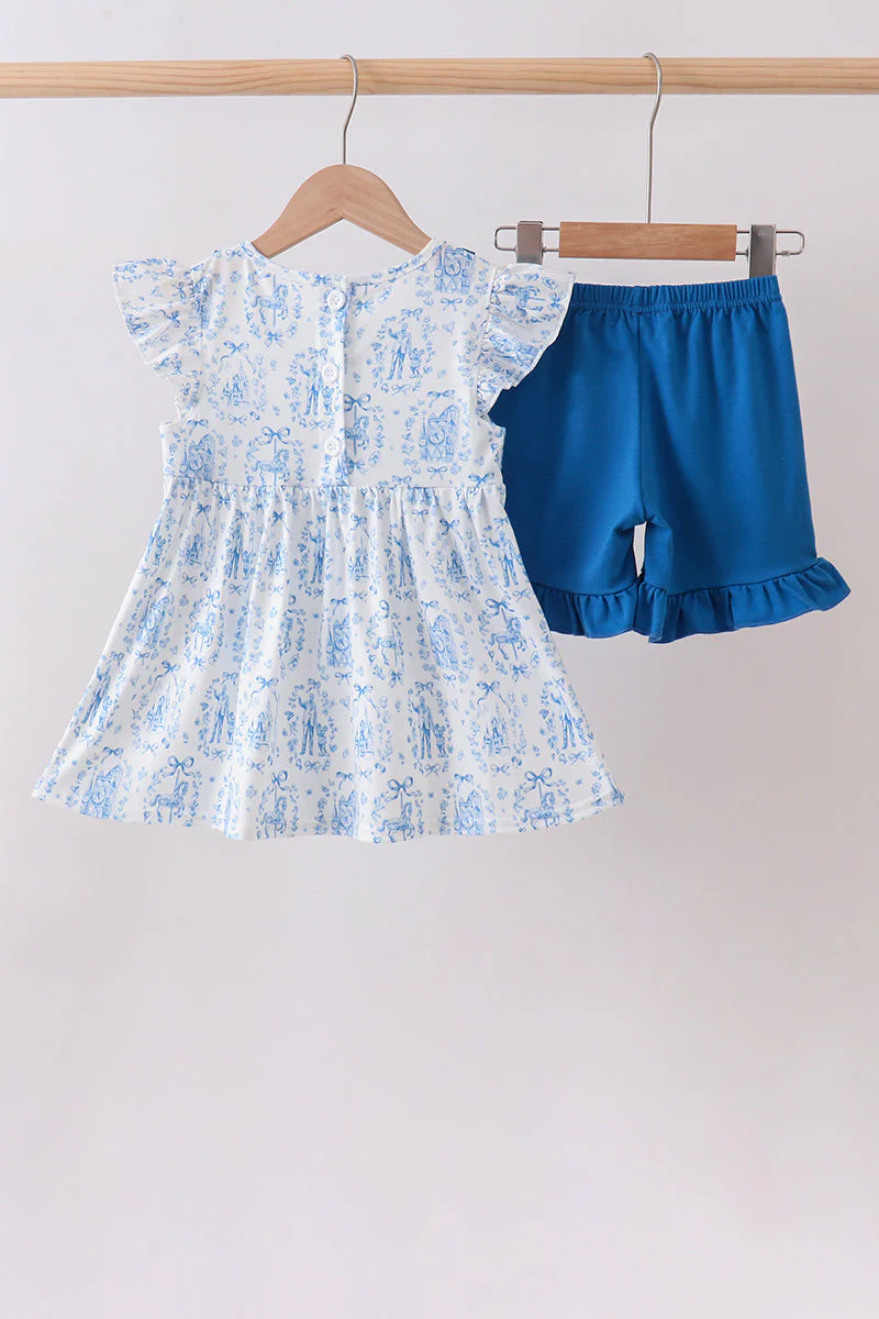 Blue Castle Smocked Ruffle Set - Image 4