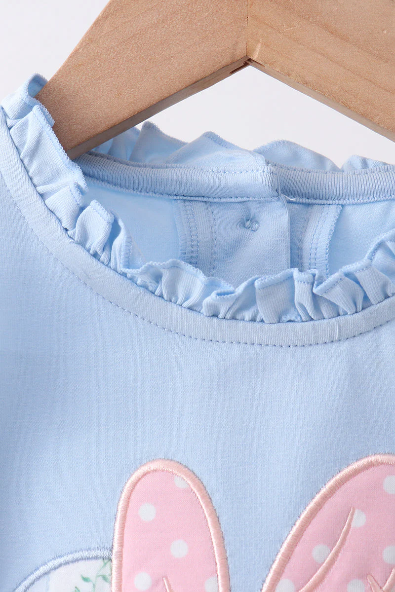 Blue character applique ruffle bloomer set - Image 4