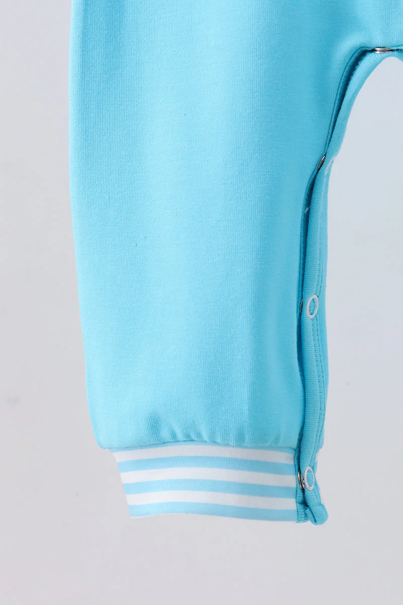 Blue character smocked romper - Image 3