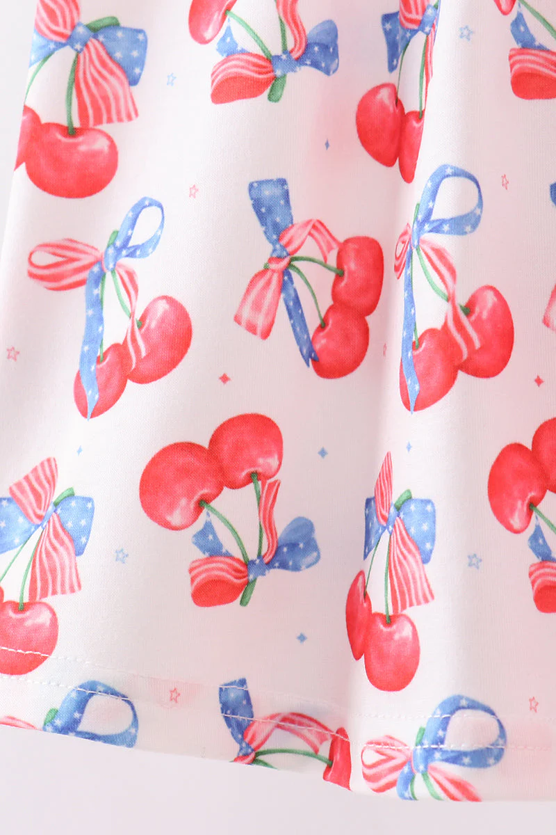 Blue cherry smocked bloomer set - Image 4