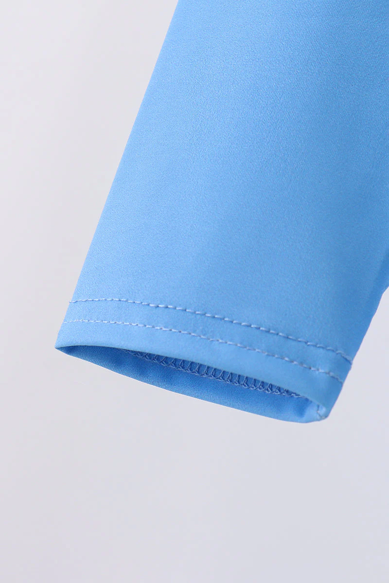 Blue crab embroidery one-piece swimsuit - Image 4