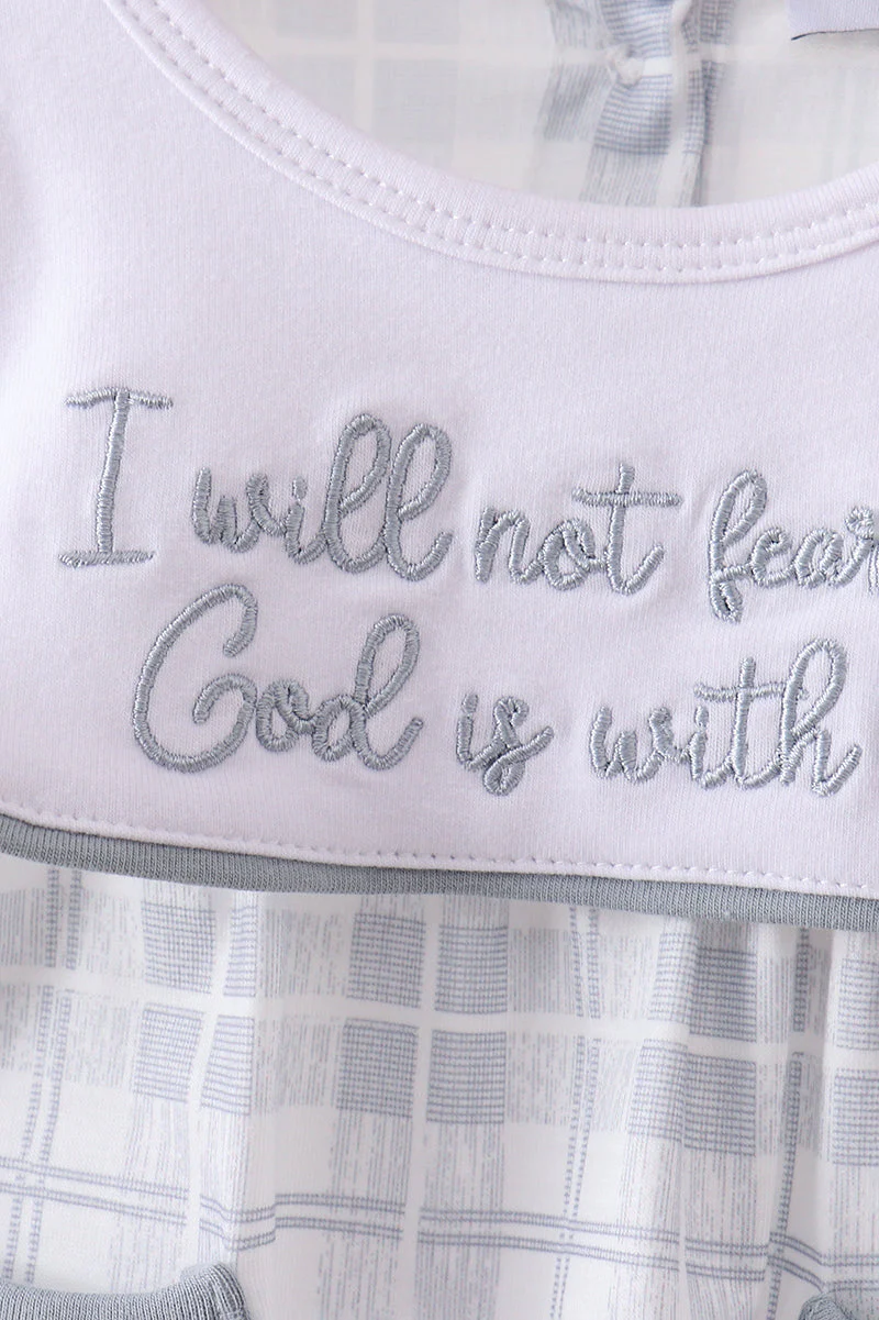 Blue Faith Quote Embroidered Bubble - Image 2