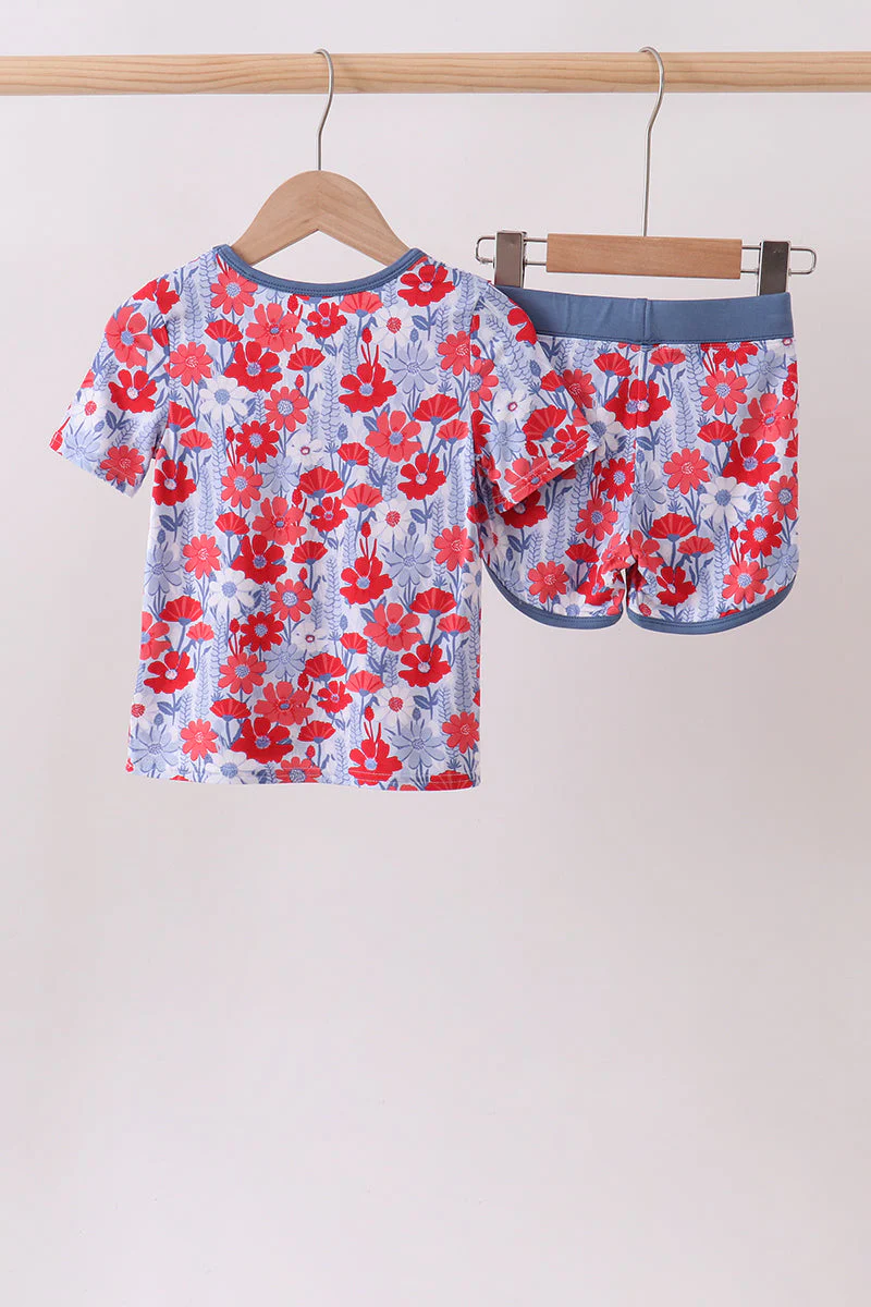 Blue Floral Bamboo Set - Image 5