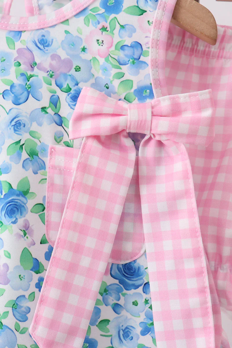 Blue Floral Bloomer Set - Image 2