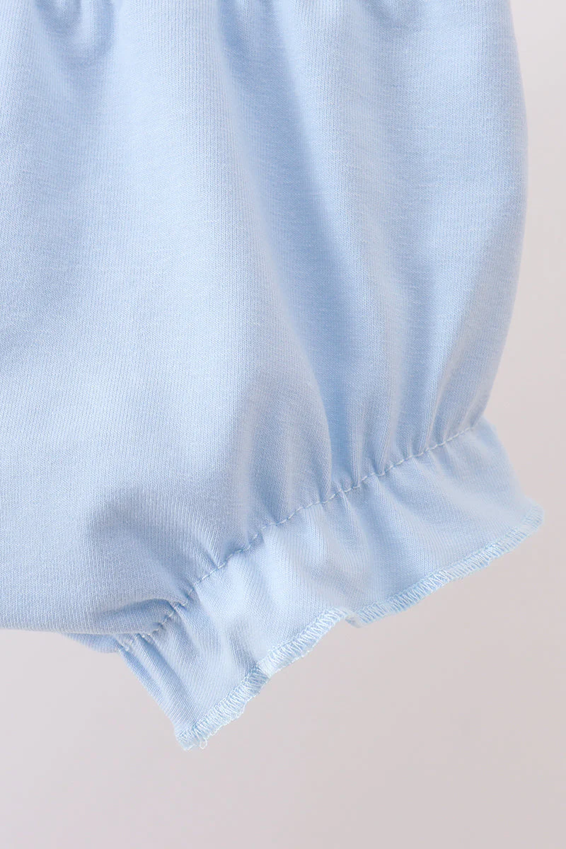 Blue Floral Bow Bloomer Set - Image 4
