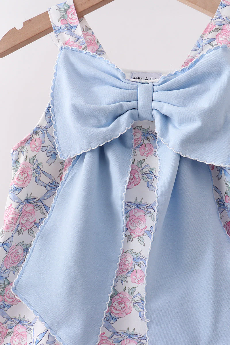 Blue Floral Bow Set - Image 2