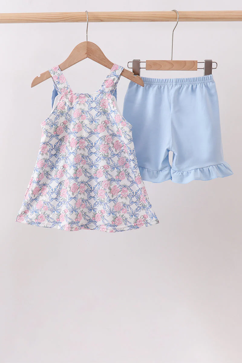 Blue Floral Bow Set - Image 5