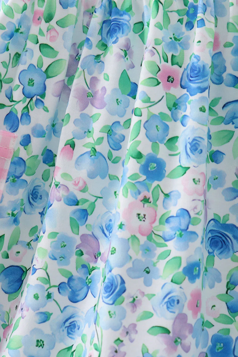 Blue Floral Dress - Image 4