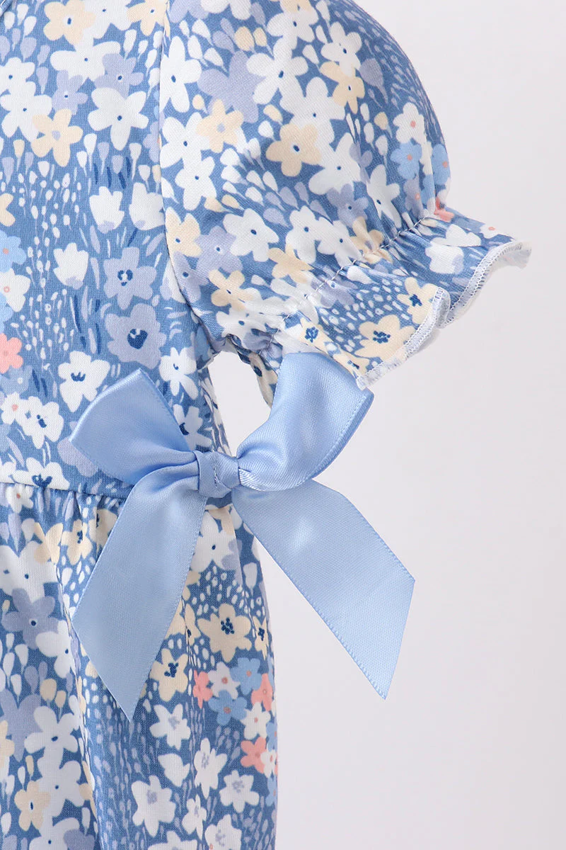 Blue Floral Print Bubble - Image 2