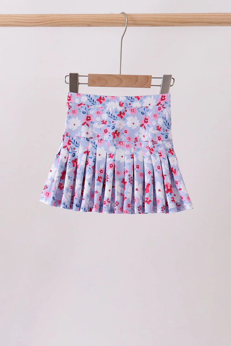 Blue floral print skorts - Image 5