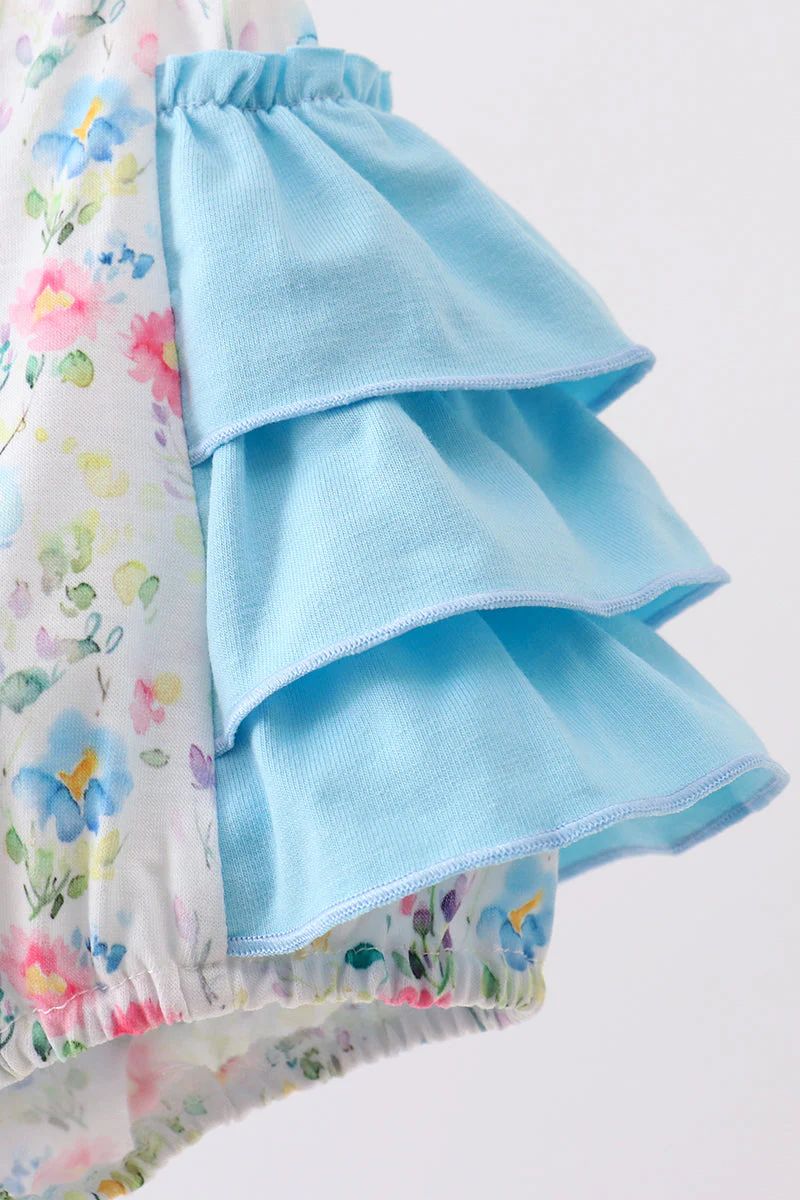 Blue Floral Ruffle Bubble - Image 4