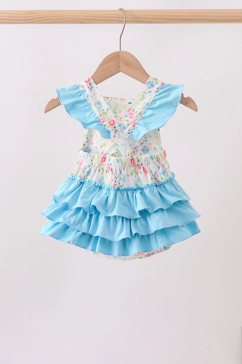Blue Floral Ruffle Bubble - Image 5