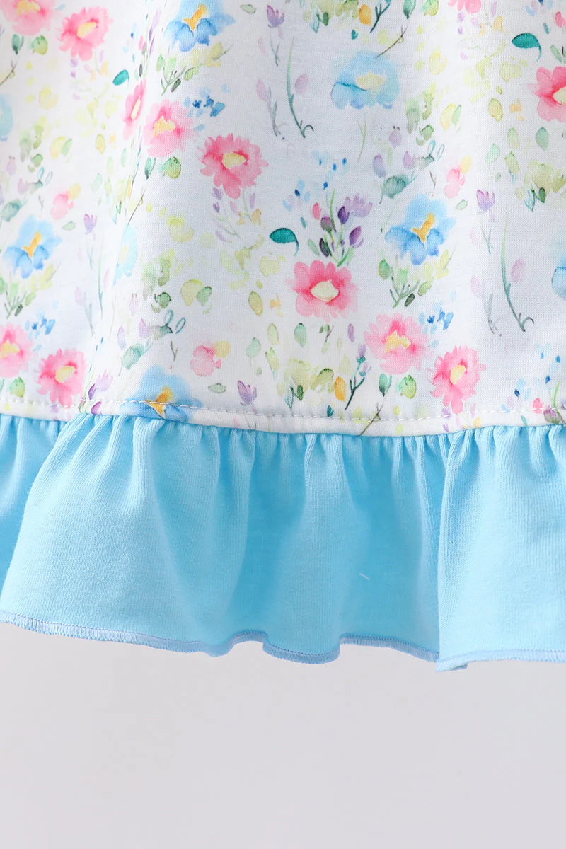 Blue Floral Ruffle Set - Image 4