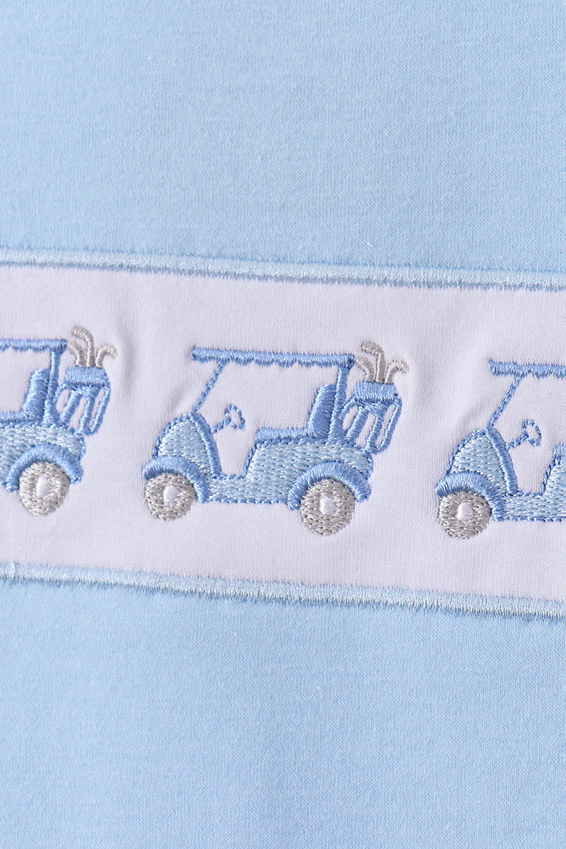 Blue golf cart embroidery pants set - Image 3