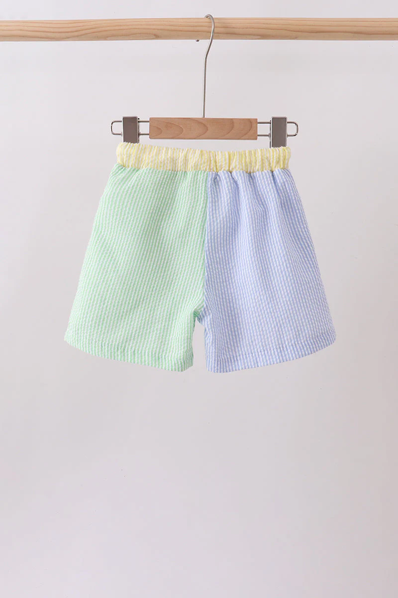 Blue&green seersucker shorts - Image 5
