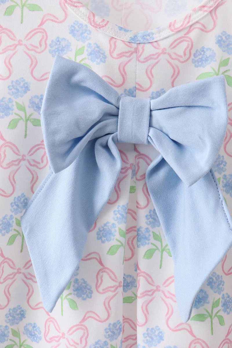 Blue Hydrangea Bow Bloomer Set - Image 2